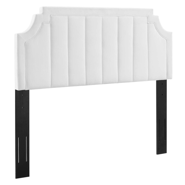 Alyona Channel Tufted Performance Velvet Full/Queen Headboard MOD-6347-WHI By Modway Furniture