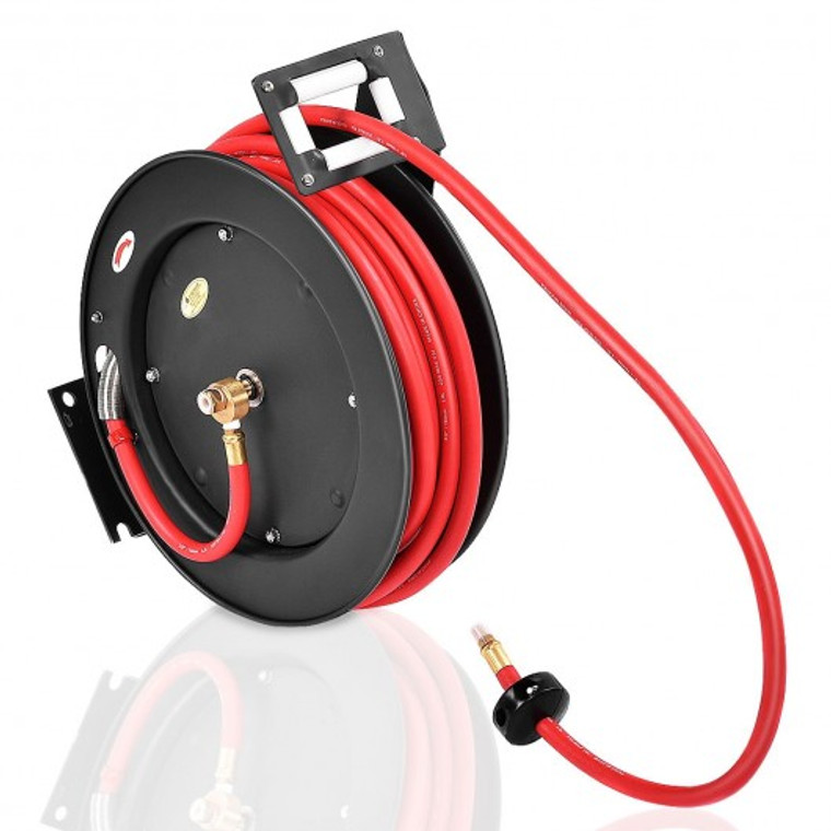 3/8" X 50' Auto Rewind Retractable Air Hose Reel Compressor TL35293