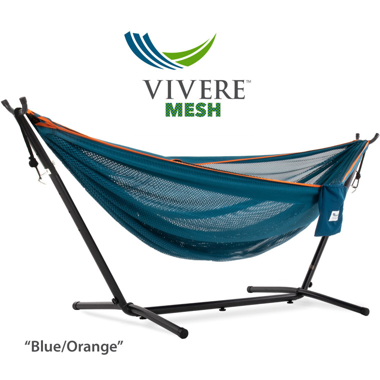 Vivere Mesh Hammock Combo - Blue/Orange (9Ft) C9MESH-40