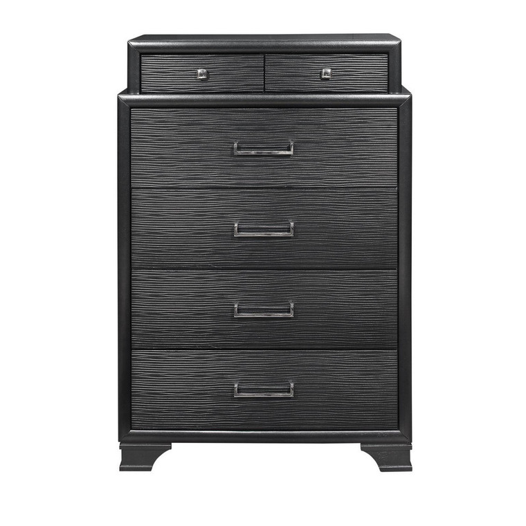 Homeroots Grey Chest With 6 Drawers 384058