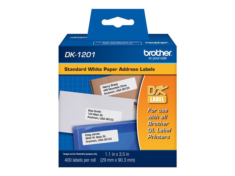 Brother Dk1201 Labels 400Pk Standard Address BRTDK1201 By Arlington