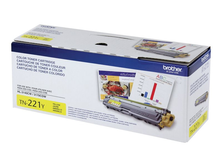 Brother Hl-3140Cw Sd Yield Yellow Toner BRTTN221Y By Arlington