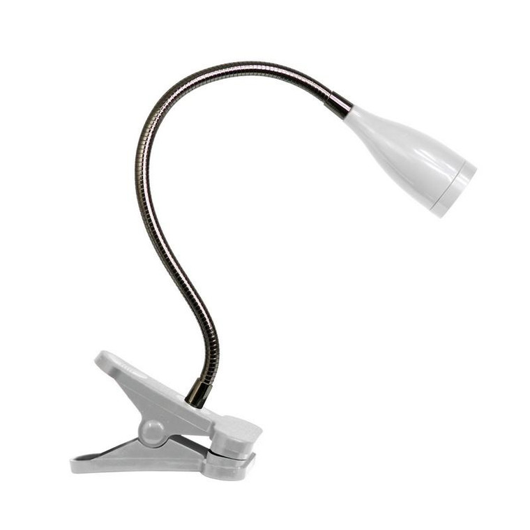 Flexible Gooseneck LED Clip Light Desk Lamp - LD2005-WHT