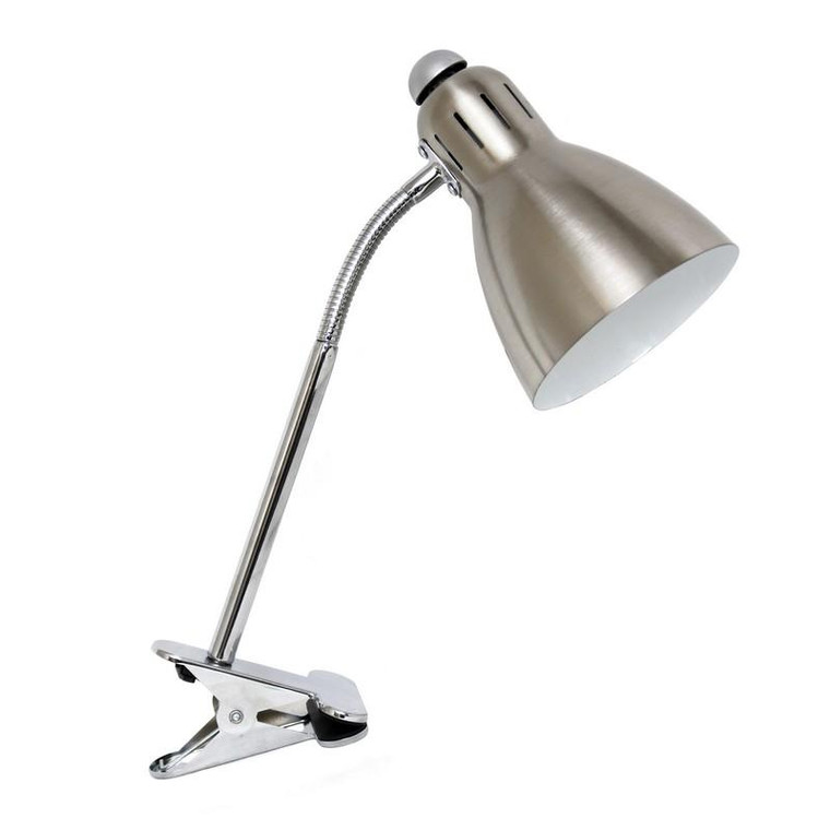 Adjustable Clip Light Desk Lamp, Brushed Nickel - LD2016-BSN