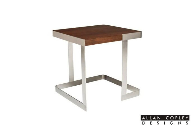 Allan Copley Caroline Brushed Stainless Steel End Table 23101-02-SS-WW