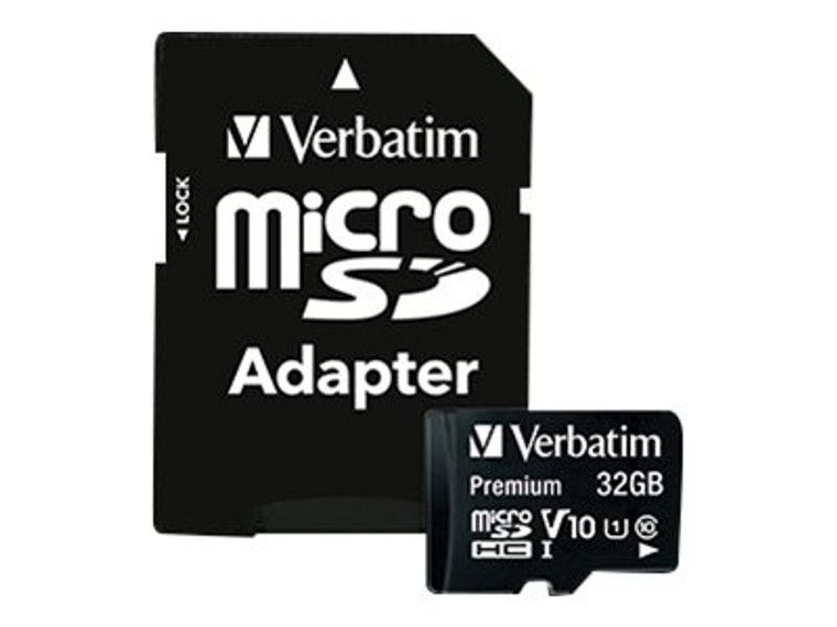 Verbatim Prem Microsdhc 32Gb Mem Card/Adapter VER44083 By Arlington