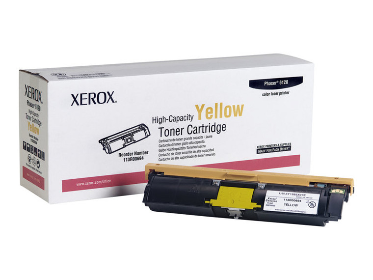 Xerox Phaser 6120 Hi Yield Yellow Toner XER113R00694 By Arlington