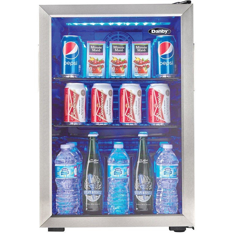 2.6 Cuft. Beverage Center,Tempered Glass Door,Free Standing Application DBC026A1BSSDB