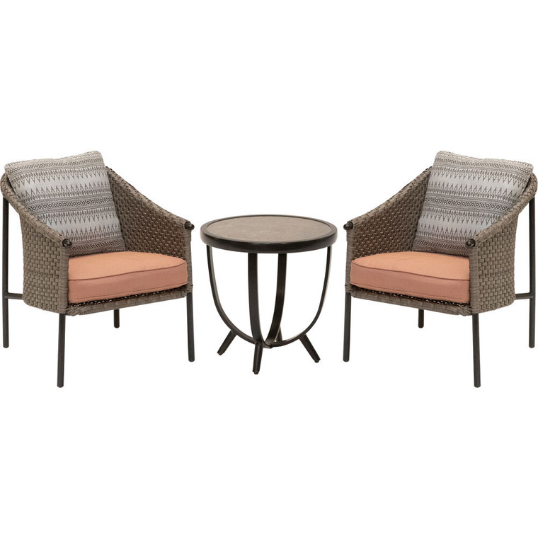 Santa Fe 3 Piece Set: 2 Bucket Chairs With Side Table SANTAFE3PC-PRL