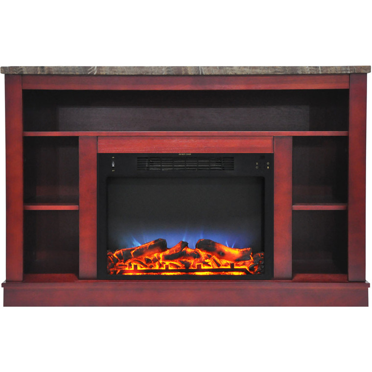 47.2"X15.7"X32.5" Seville Fireplace Mantel With Led Insert CAM5021-1CHRLED