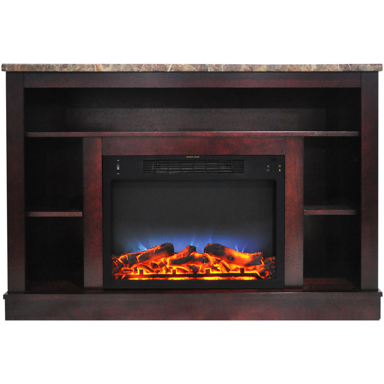 47.2"X15.7"X32.5" Seville Fireplace Mantel With Led Insert CAM5021-1MAHLED