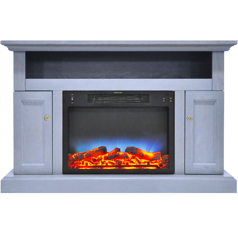 47.2"X15.7"X30.7" Sorrento Fireplace Mantel With Led Insert CAM5021-2SBLLED