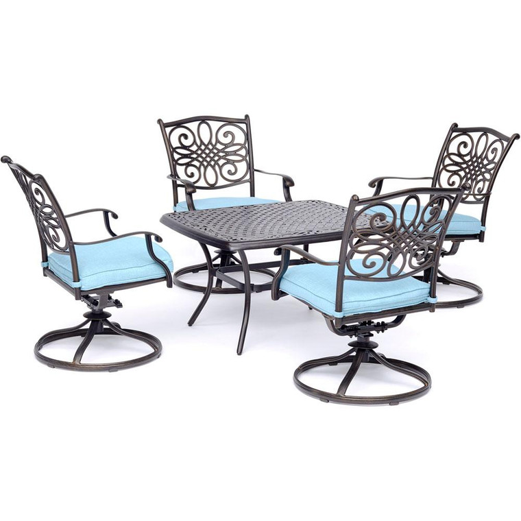 Traditions 5 Piece ( 4 Swivel Rockers, Cast Top Coffee Table)