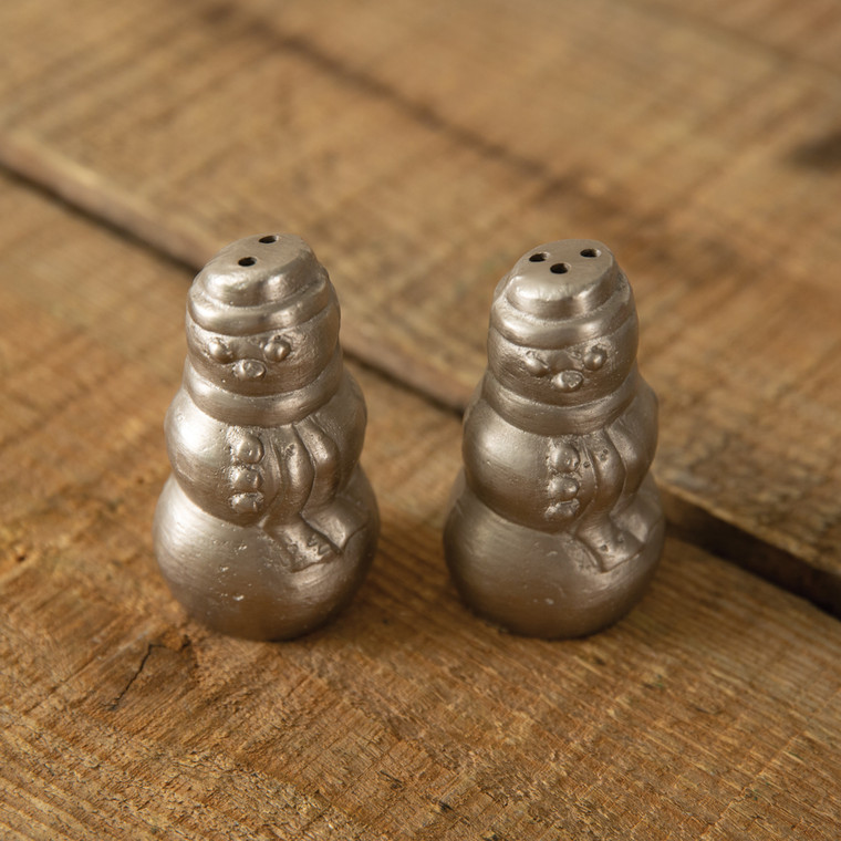 CTW Home Polished Snowmen Salt And Pepper Shakers 370580