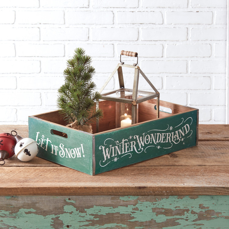 CTW Home Winter Wonderland Holiday Wood Crate 440134