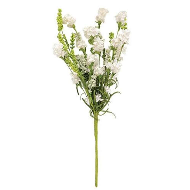CWI FAQ11301B White Obedient Flower Pick 15"