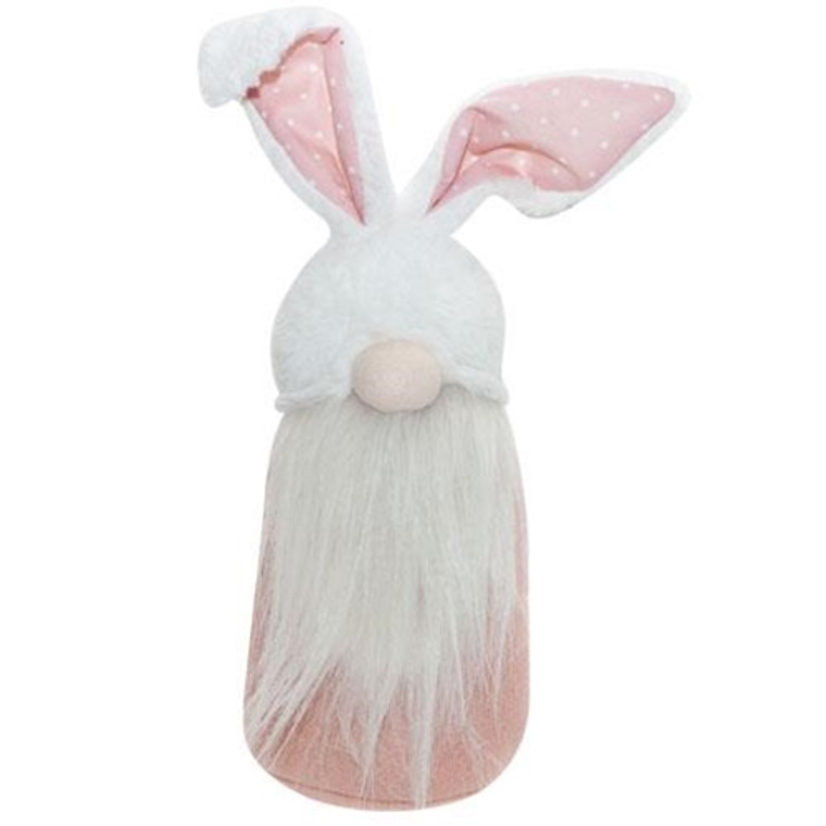 CWI GADC2840 Standing Pink Gnome With Bunny Ears