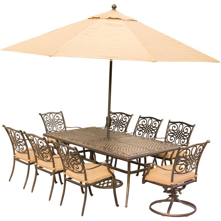 Traditions 9 Pieces Outdoor Dining Set TRADDN9PCSW2-SU