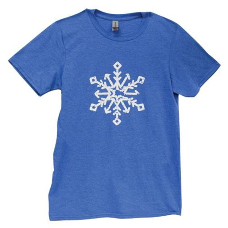 CWI GL72S Snowflake T-Shirt Heather Royal Small