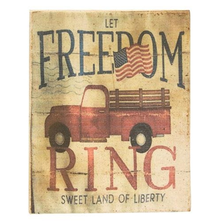 CWI GRJ502CAN Let Freedom Ring Truck Beeswax Dipped Canvas