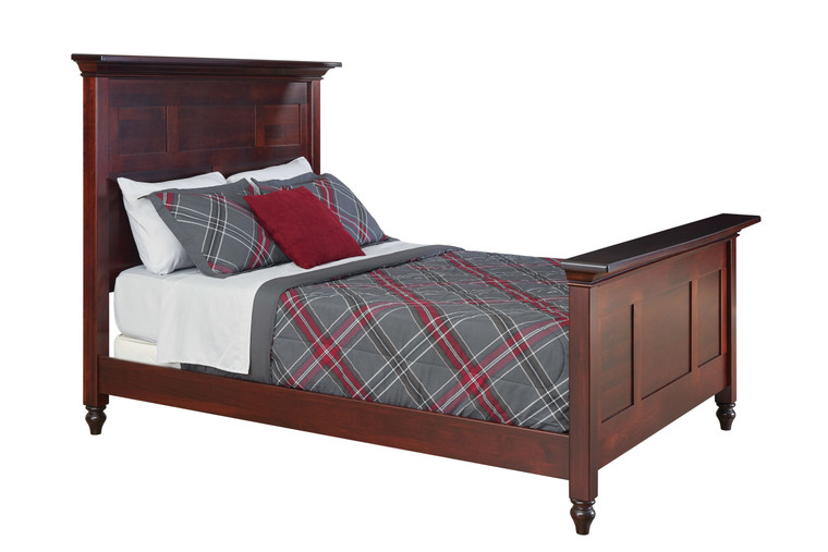 Legacy Bed - Queen Red Oak & Brown Maple LQ6136 By J.Miller Woodworking