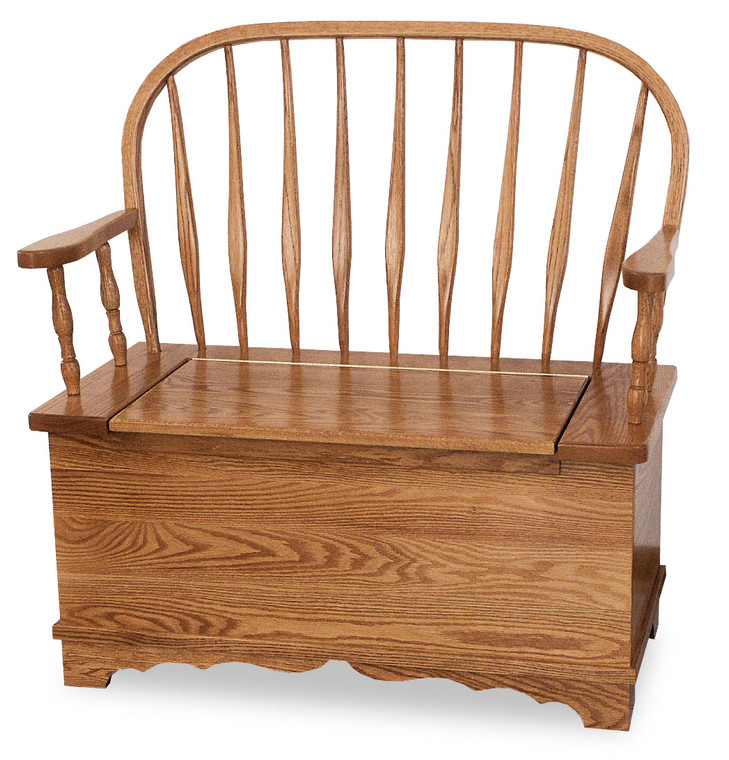 Bent Feather Bow Bench AJW10436 By A&J Woodworking