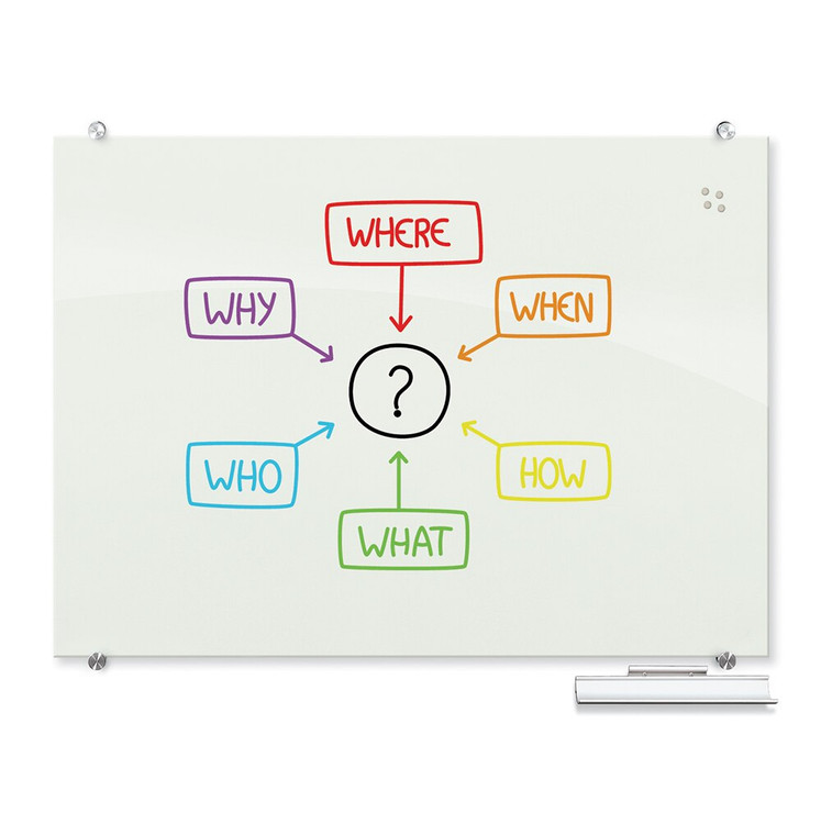 Visionary Magnetic Glass Whiteboard 8384X By Mooreco