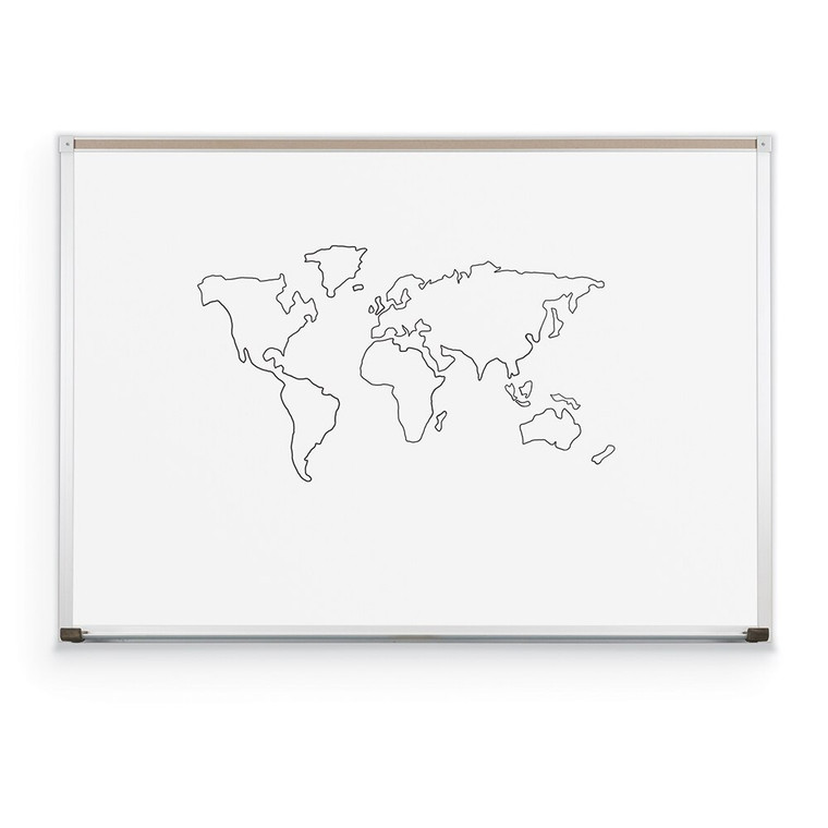 Dura-Rite Whiteboard With Deluxe Aluminum Trim 212A By Mooreco