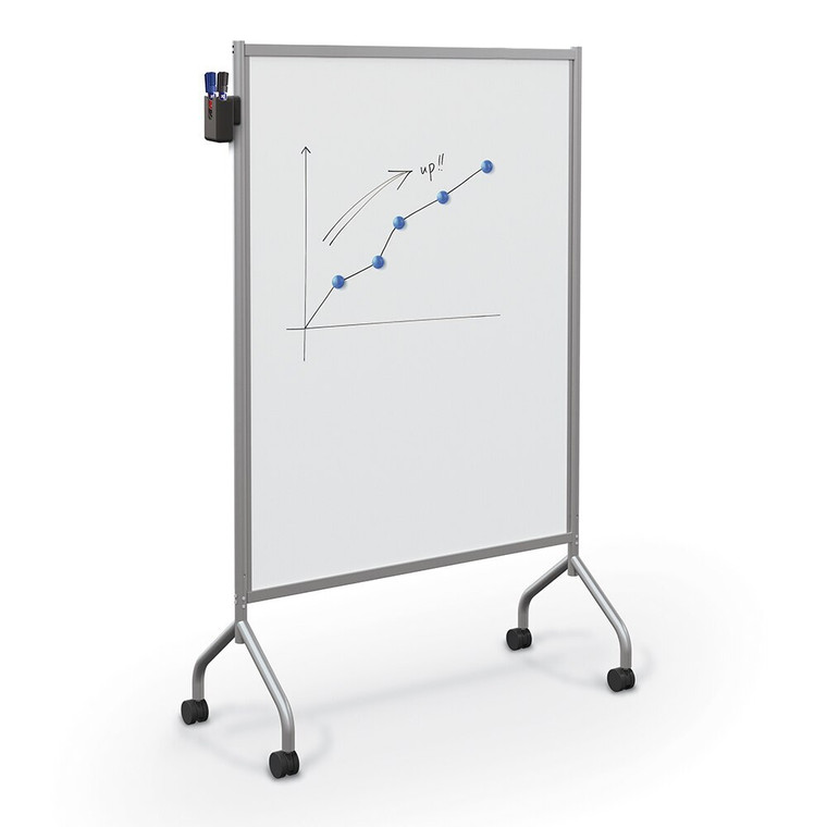 Essential Mobile Whiteboard - Magnetic - Platinum 62542 By Mooreco