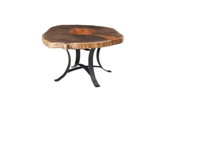 Kingston Live Edge Tables Collection 30" Round Coffee Table KETR30 By Frog Pond Furniture