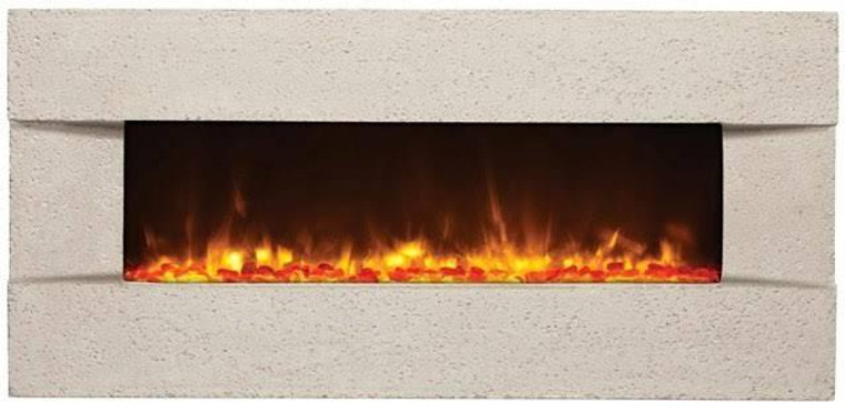 BLT-IN-5124-CLASSICO-TUSCANCREAM 39.38" Fireplace w/Tuscan Cream Natural Concrete Surround