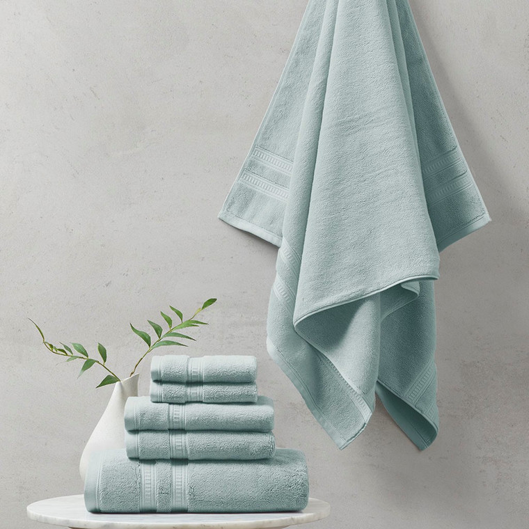 Plume 100% Cotton Feather Touch Antimicrobial Towel 6 Piece Set - BR73-2437 By Olliix