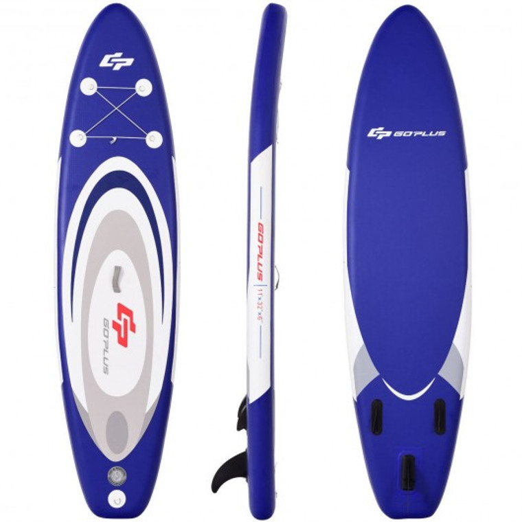 11' Adjustable Inflatable Stand Up Paddle Sup Surfboard With Bag SP37426-L