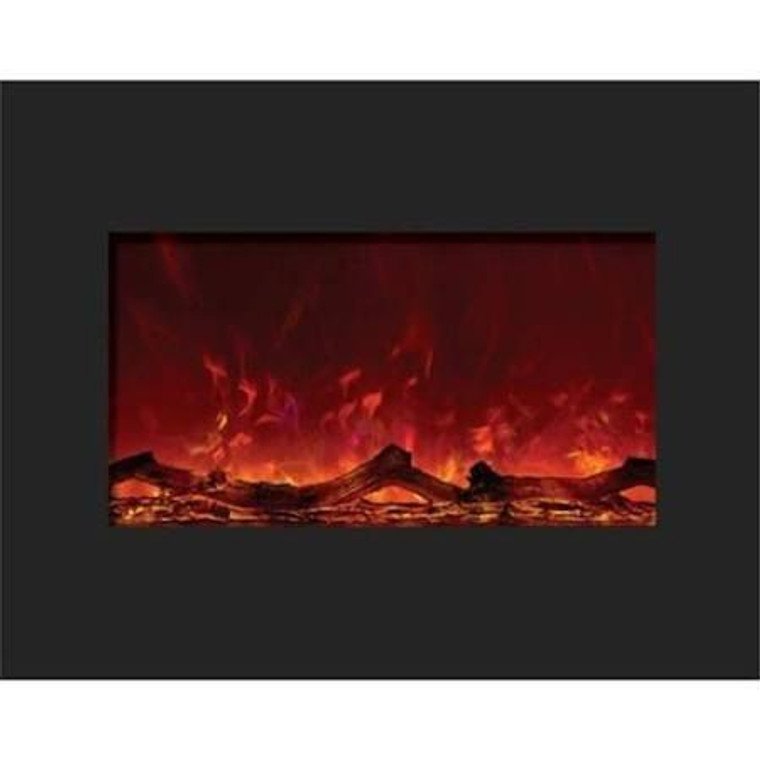 ZECL-26-2923 26" Zero Clearance Fireplace With Black Glass Surround "Special"