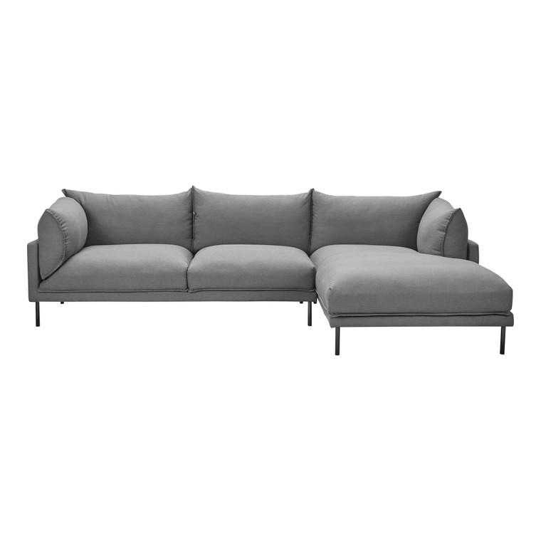 Moes Home Jamara Sectional Charcoal Right UB-1016-07-R