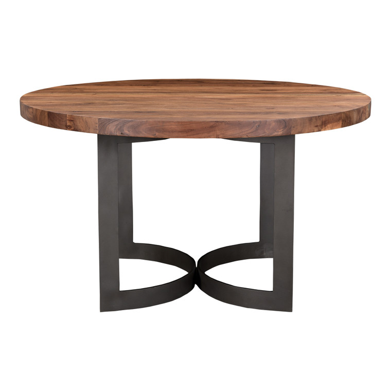 Moes Home Bent Round Dining Table 54" Smoked VE-1106-03