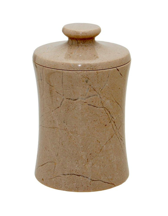 BA01-31VB Vinca Verona Beige Marble 3" X 5" Cannister by Marble Crafter