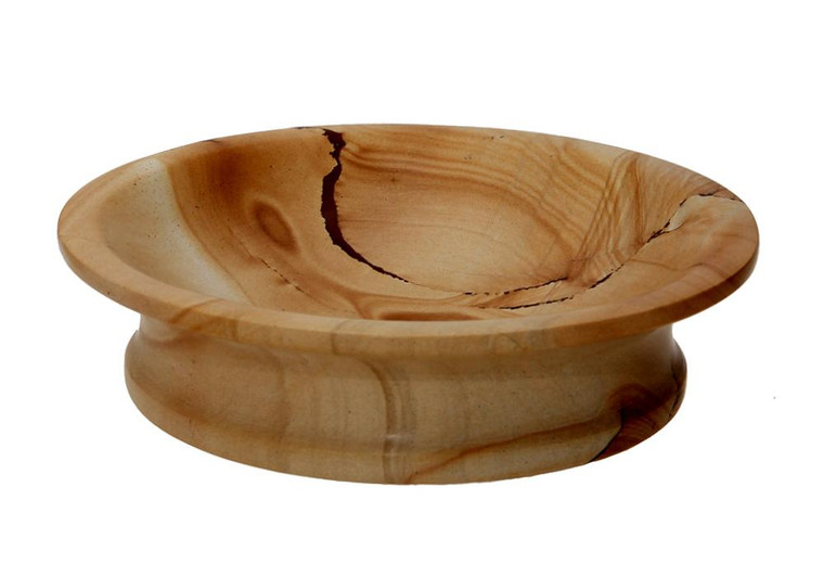 BA01-41TS Vinca Teak Stone Round Soap Dish by Marble Crafter