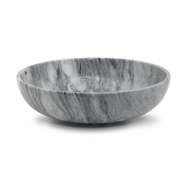 BW30-CG 16" Laurus Cloud Gray Marble Bowl by Marble Crafter