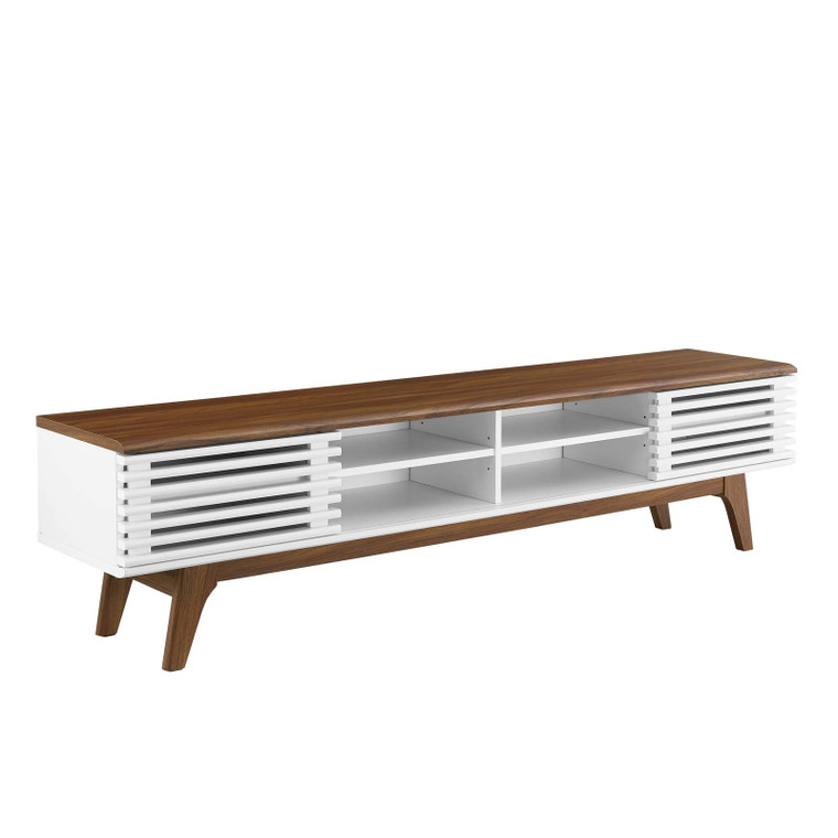 Render 70" Entertainment Center Tv Stand EEI-3303-WAL-WHI By Modway Furniture