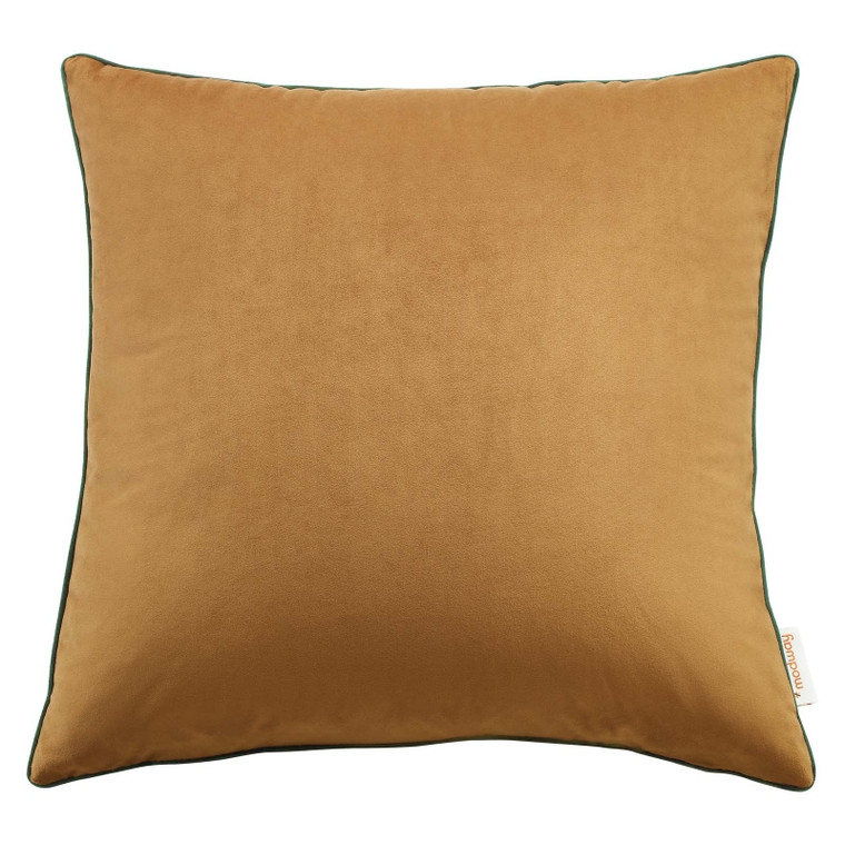 Accentuate 20" Performance Velvet Throw Pillow EEI-4700-COG-GRN By Modway Furniture