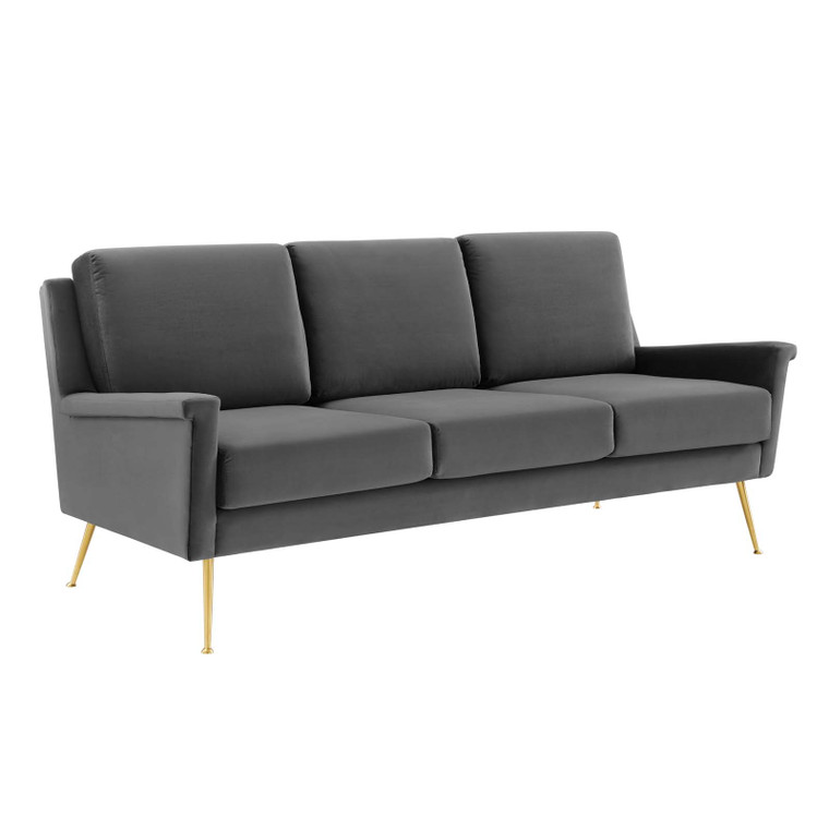 Chesapeake Performance Velvet Sofa EEI-4627-GLD-GRY By Modway Furniture