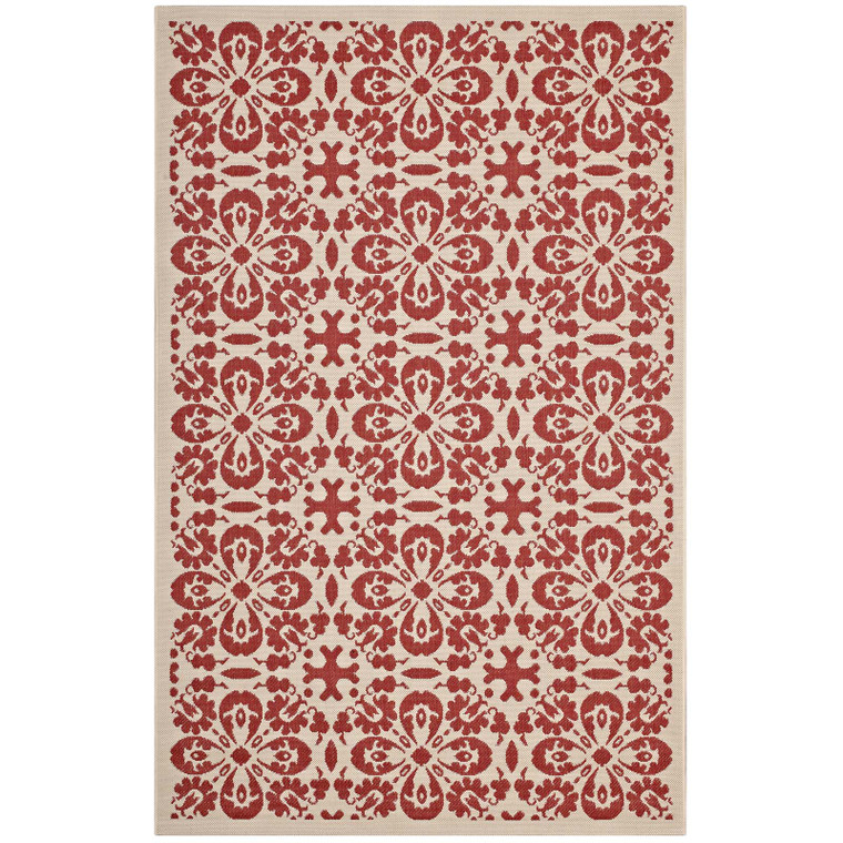 Ariana Vintage Floral Trellis 4X6 Indoor And Outdoor Area Rug R-1142D-46 By Modway Furniture