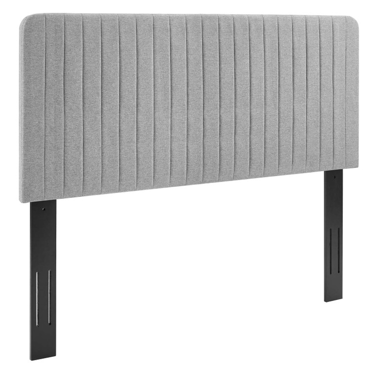 Milenna Channel Tufted Upholstered Fabric Twin Headboard MOD-6338-LGR By Modway Furniture