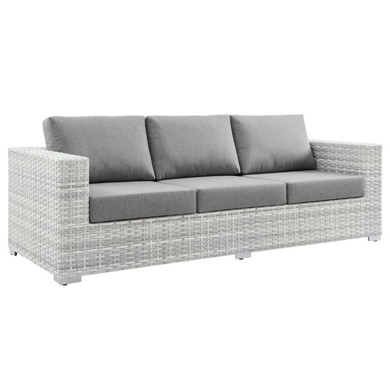 Convene Outdoor Patio Sofa EEI-4305-LGR-GRY By Modway Furniture