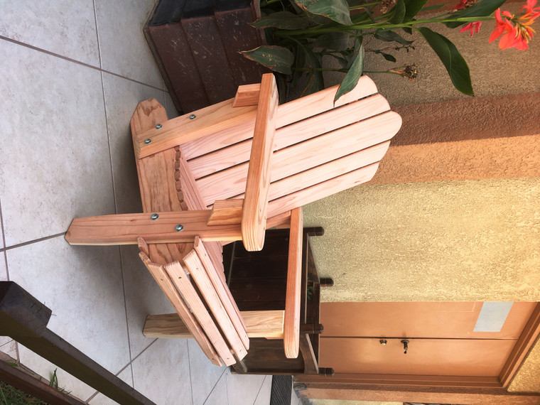 ADCHB-NS Redwood  Adirondack Chair, Clear No Stain