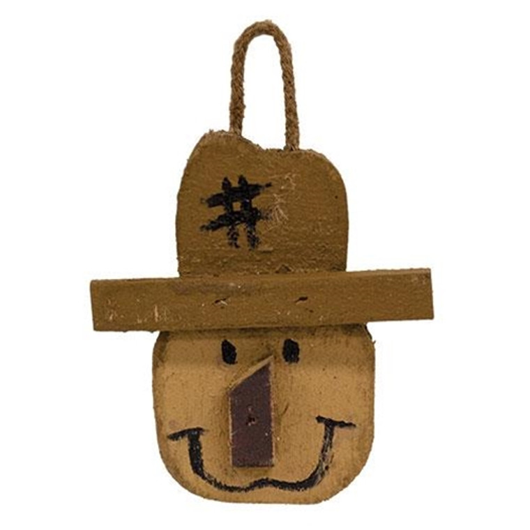 Happy Scarecrow Head Ornament G21319 By CWI Gifts