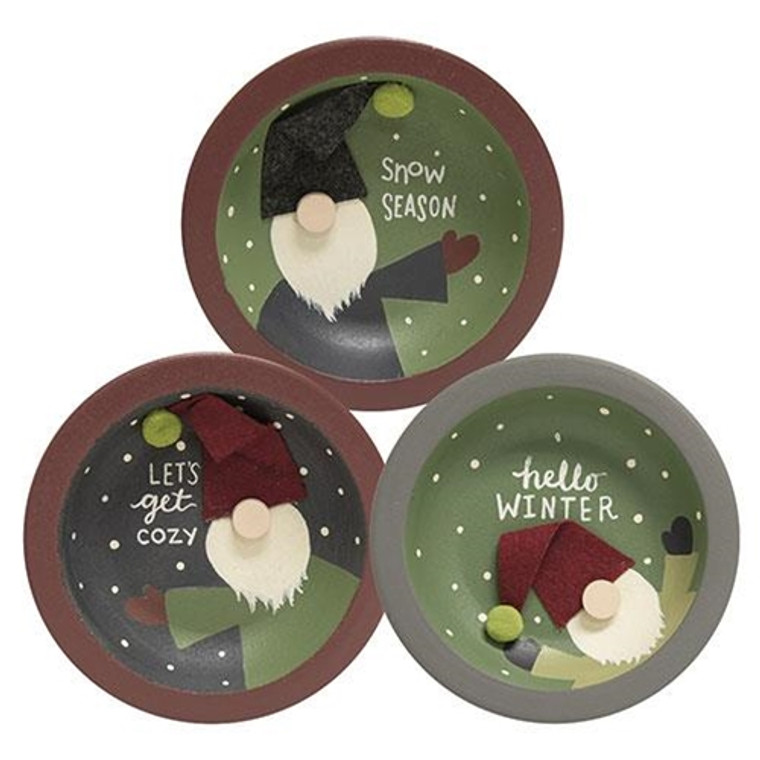 Winter Gnome Dish Cup 3 Asstd. (Pack Of 3) G35433 By CWI Gifts