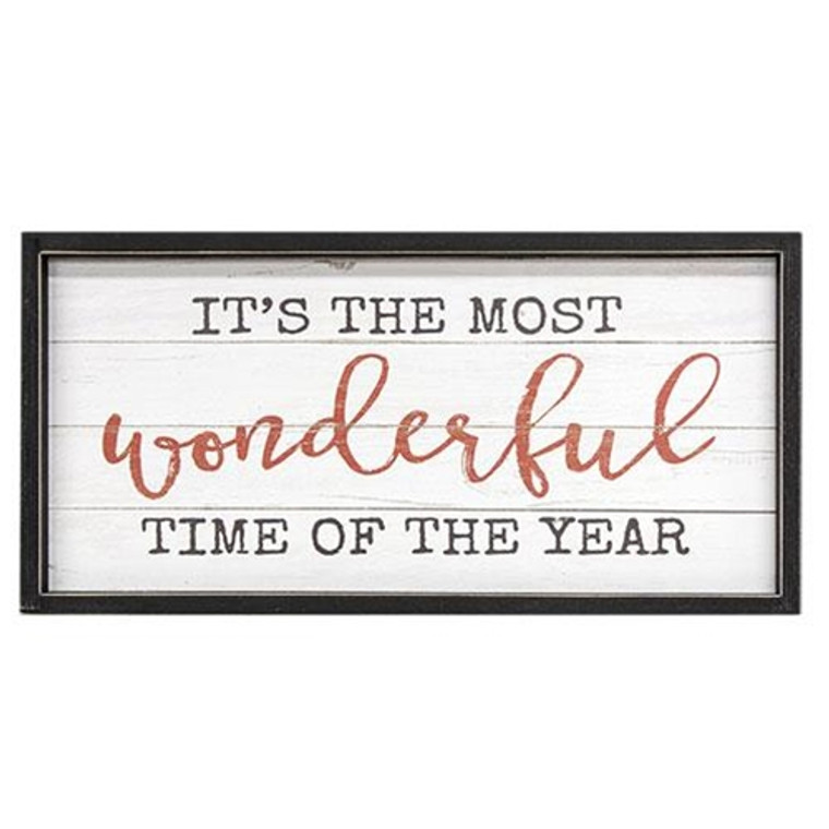 Most Wonderful Time Of The Year Framed Sign 12X24 GP12706 By CWI Gifts
