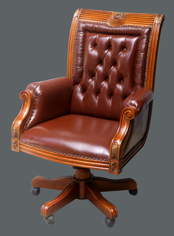 AFD Home 12019679 Natural Office Leather Chair Large